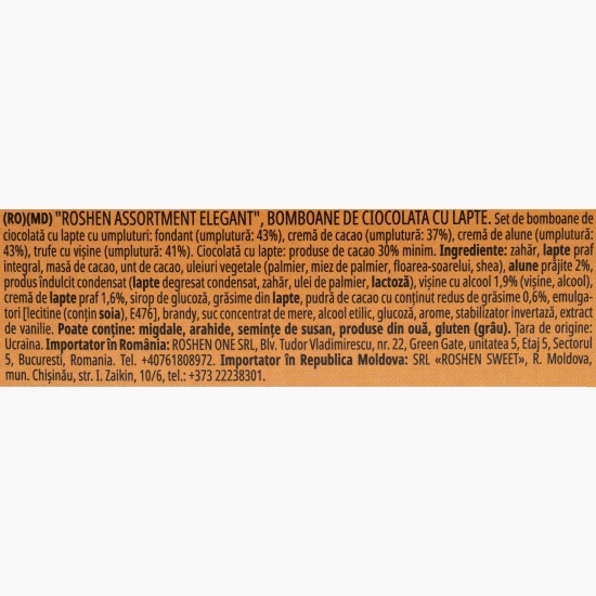 Bomboane de ciocolată cu lapte Assortment Elegant 145g