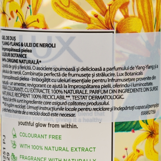 Gel de duș Ylang-Ylang & Neroli Oil, Botanicals 500ml