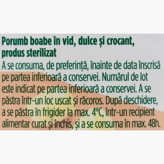 Porumb boabe dulce și crocant 340g