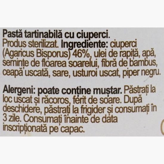 Pastă tartinabilă cu ciuperci 170g