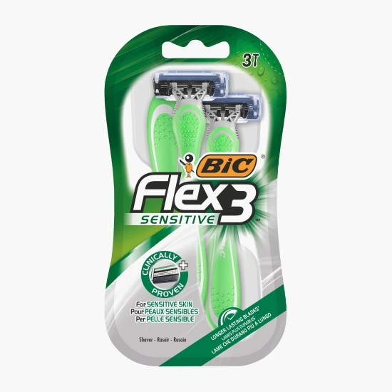 Aparat de ras Flex 3 Sensitive cu 3 lame, 3 buc