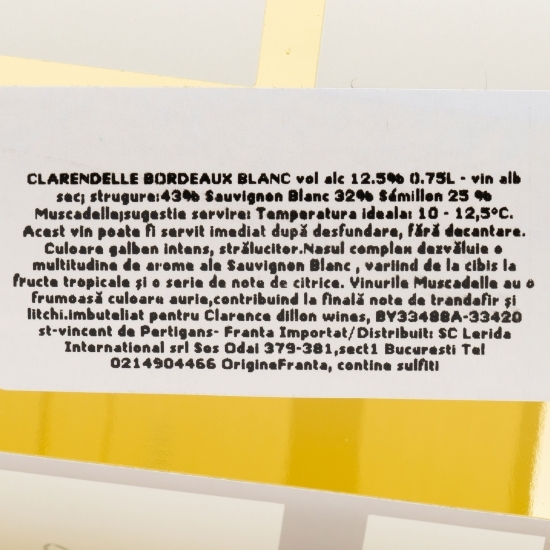 Vin alb sec Bordeaux, 12.5%, 0.75l