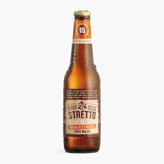 Bere blondă nefiltrată Dello Stretto, 5% alc, 330ml