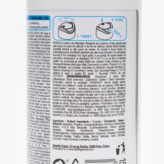 Deodorant antiperspirant spray Protect Xtreme 150ml