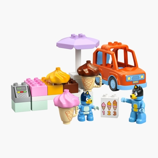 Vizita cu Blue la furgoneta de înghețată, 10458 Duplo Bluey, 22 piese, +2 ani
