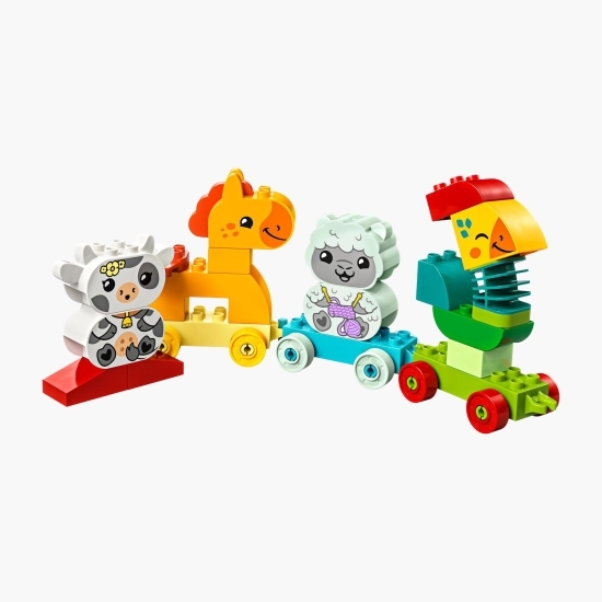 Tren cu animale, 10412 Duplo, 19 piese, +18 luni
