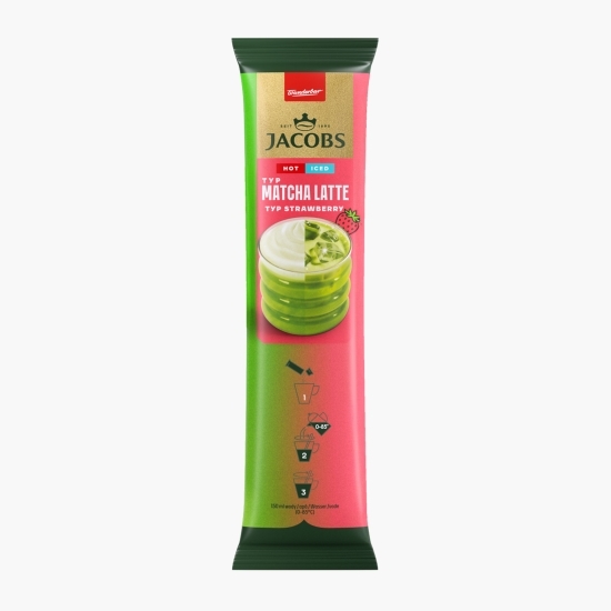 Băutură instant Matcha Latte Strawberry, plicuri 8x14.5g