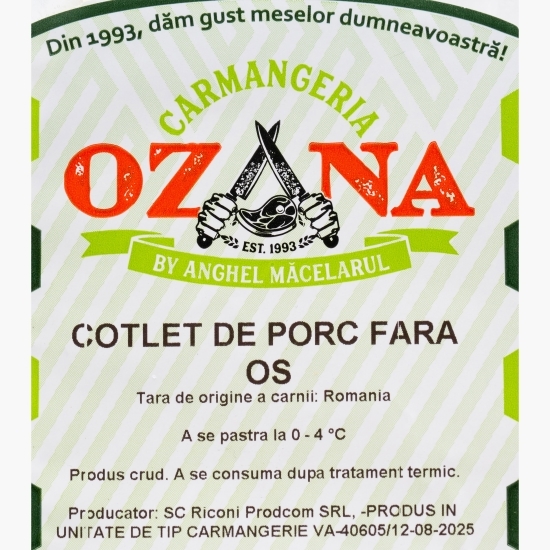 Cotlet de porc fără os 750g