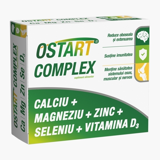 Ostart Complex Ca+Mg+Zn+Se+D3 10, 20 comprimate