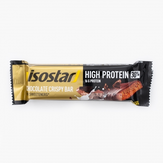 Baton cu ciocolată crocantă bogat în proteine 55g