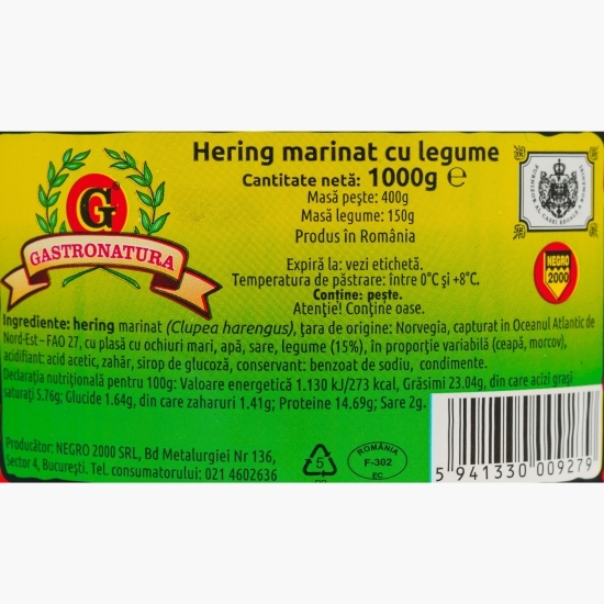 Hering marinat cu legume 1000g
