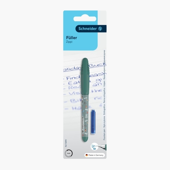 Stilou Zippi + 1 rezervă /blister verde