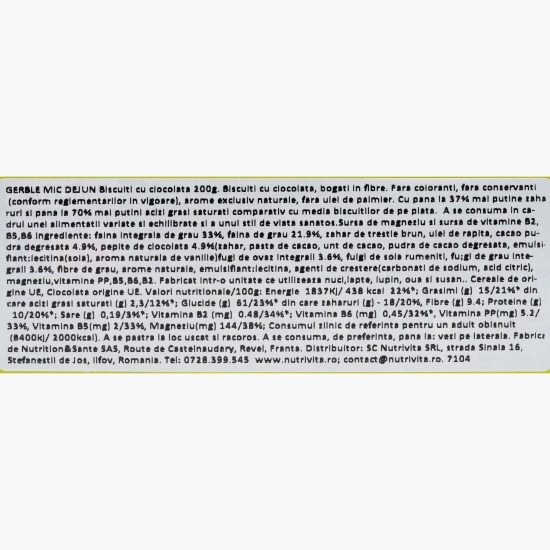 Biscuiți cu ciocolată 200g