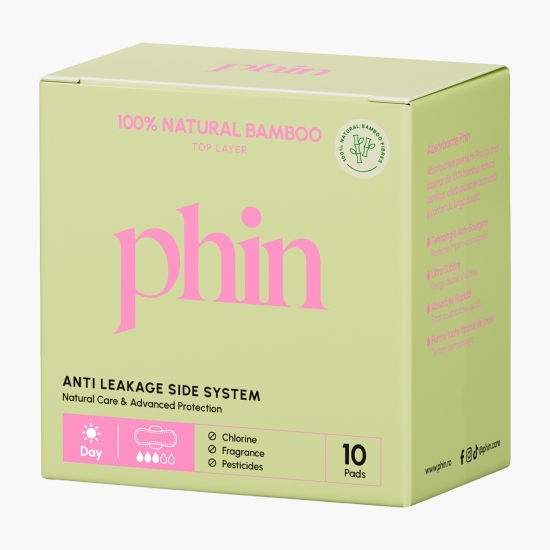 Absorbante de zi din cu fibre naturale din bambus, 10 buc