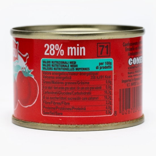 Pastă de tomate dublu concentrată 28%, 70g