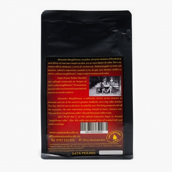 Cafea măcinată Marghiloman cu rom Jamaica 250g