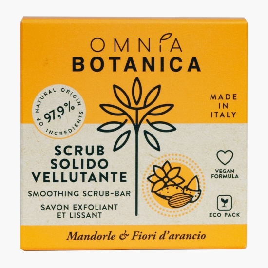  Scrub solid cu migdale și flori de portocal Omnia Botanica 100g