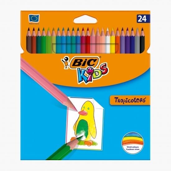 Creioane colorate Kids Tropicolors 24 buc