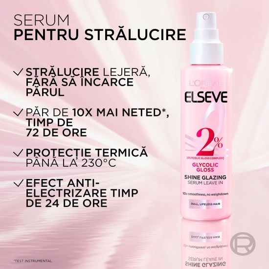Serum fără clătire Glycolic Gloss 2%, 150ml