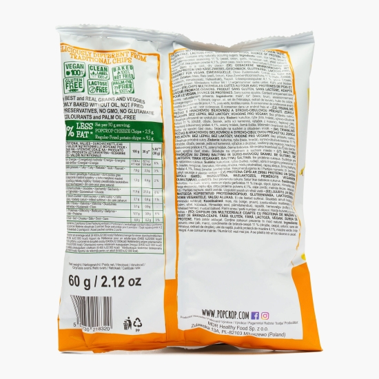 Chipsuri cu proteină de mazăre și aromă de brânză și ceapă, fără gluten 60g