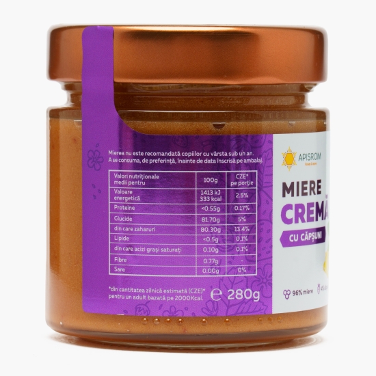 Miere cremă cu căpșuni 280g