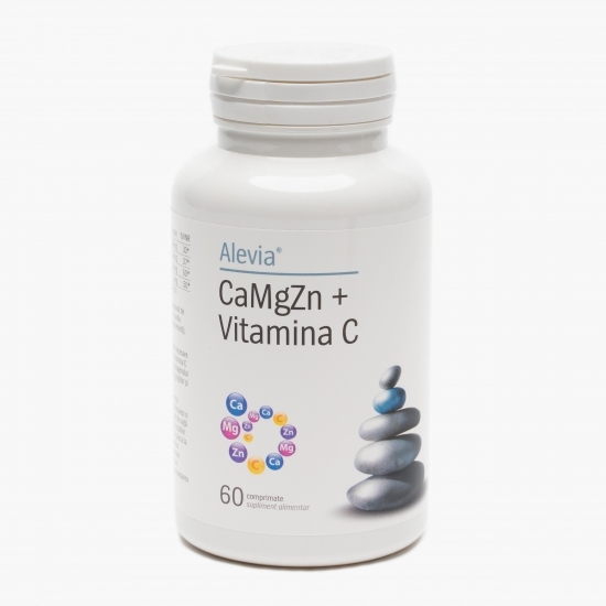 Calciu, Magneziu, Zinc (CaMgZn) + Vitamina C 60 comprimate