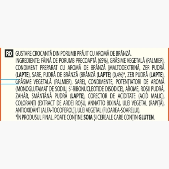 Snacks din porumb cu aromă de brânză Intense Nacho 90g