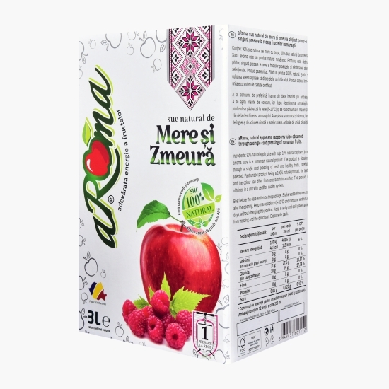 Suc natural de mere și zmeură 3l