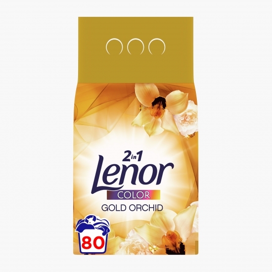 Detergent de rufe pudră automat 2în1 Color Gold Orchid 80 spălări, 8kg