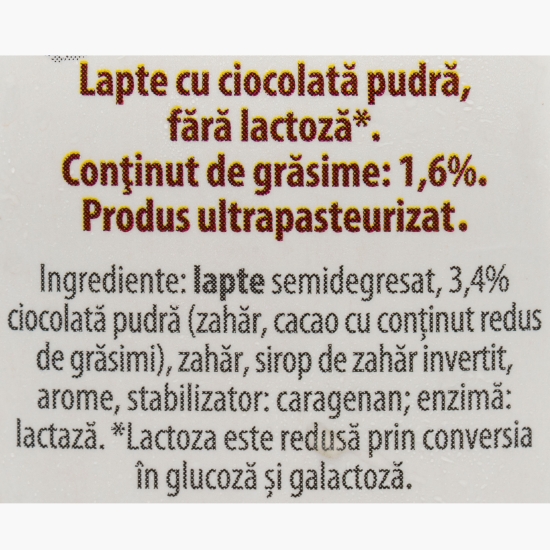 Lapte fără lactoză cu aromă de ciocolată 200ml