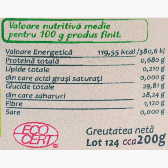 Dulceață de piersică și nectarină, fără zahăr adăugat, eco 200g