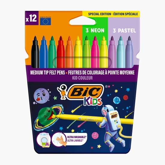 Carioci ultralavabile Kids Couleur, 12 culori