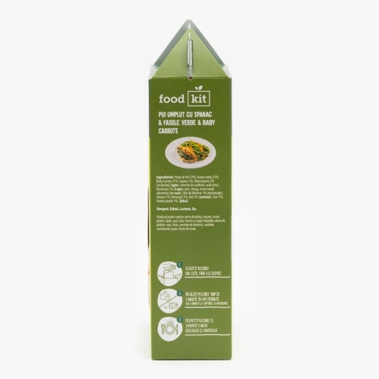 Pui umplut cu spanac & fasole verde și baby morcovi 350g