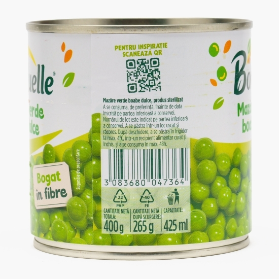 Mazăre verde boabe fină 800g