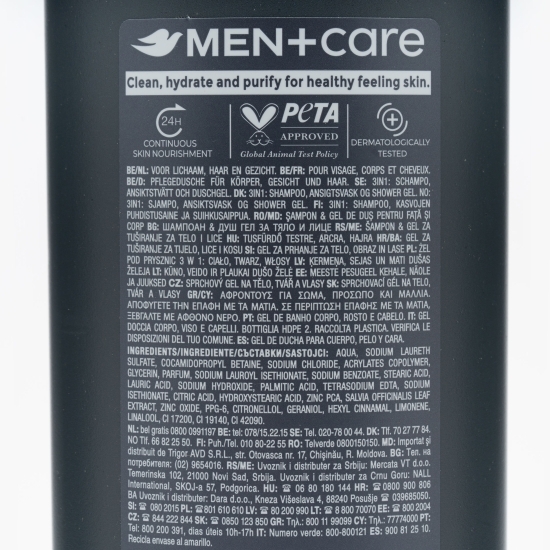 Șampon și gel de duș pentru bărbați Men+Care cu minerale și salvie 400ml