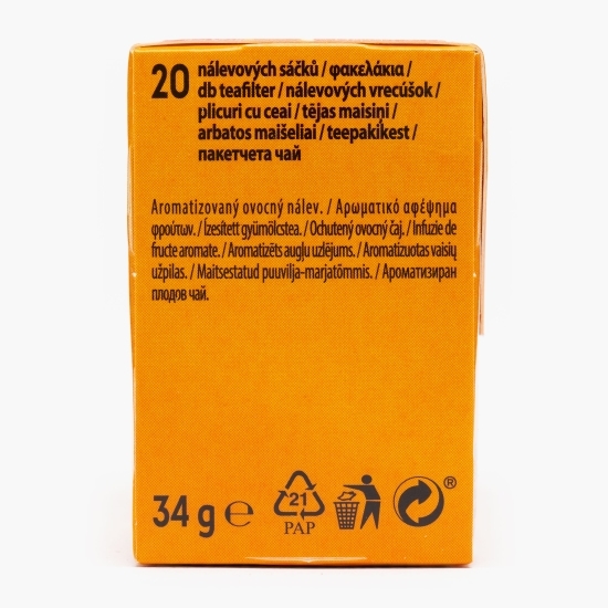 Ceai fructe cu aromă de gref și portocală, 20 plicuri