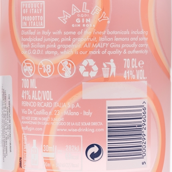 Gin Rosa cu grepfrut 41% alc. 0.7l