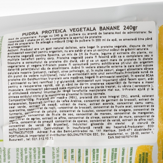 V-Protein cu aromă de banane 240g