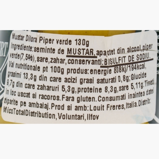 Muștar cu piper verde 130g