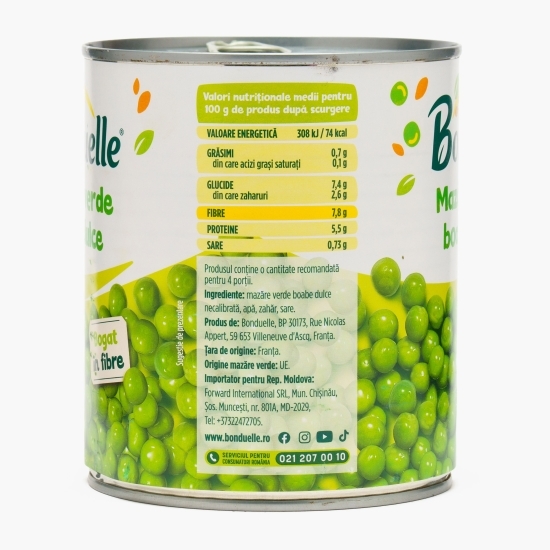 Mazăre verde boabe dulce 800g