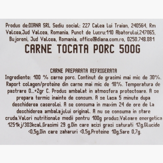 Carne tocată de porc 500g