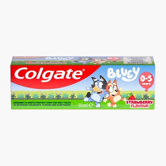 Pastă de dinți pentru copii cu fluor, vârstă 0-5 ani, aromă de căpșuni, 50ml