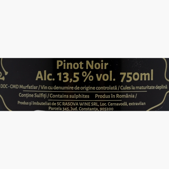 Vin roșu sec Pinot Noir. 13.5%. 0.75l