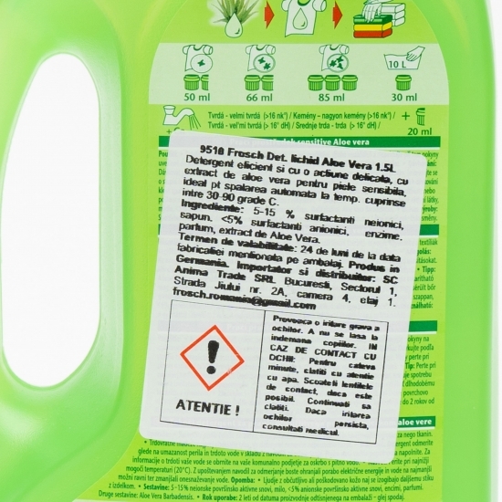 Detergent de rufe lichid Aloe Vera, 22 spălări, 1.5l