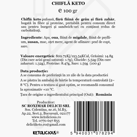 Chiflă keto 100g