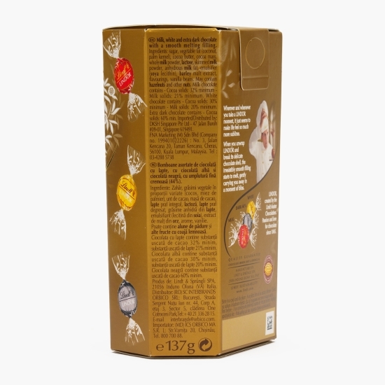 Bomboane de ciocolată asortate Lindor 137g