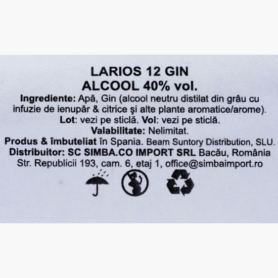 Gin Meditarranea 12*, 40% alc., 0.7l + pahar