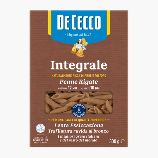 Paste integrale Penne Rigate, 500g