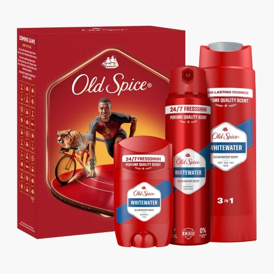Set cadou Ironman (deodorant stick Whitewater 50ml + spray Whitewater 150ml + gel de duș Whitewater 250ml)