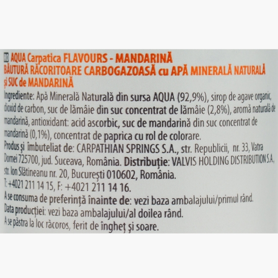 Apă minerală cu aromă de mandarină, doză 330ml